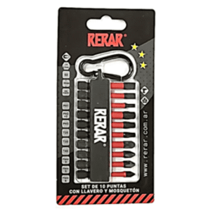 Punta Magnetica alto impacto *Rerar Mosqueton x 10 Pzs -SURTIDAS x 50mm