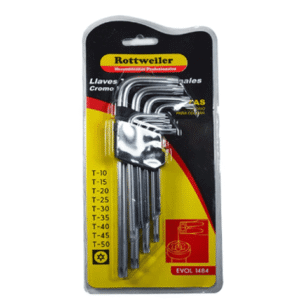 LLAVE ALLEN x 9 Pza. Serie Larga mm. cabeza esferica