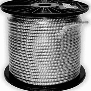 CABLE de ACERO NAC. 6 x 7 - 6 mm. Galv. x 100 mt. El metro