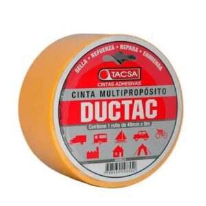 CINTA DUCT TAPE 48 mm. x 9 Mts. Tacsa Amarilla