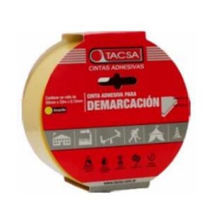 Cinta demarcacion Amarilla/Negra 50 mm. x 33 Mts. x 0.13 mm. Tacsa