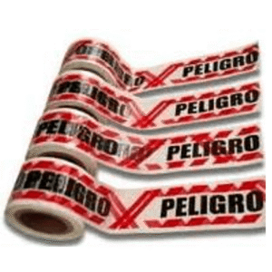 CINTA PELIGRO 200 Mts. ancho 7.2 cm. doble faz (China)
