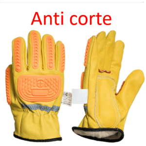 Guante Paseo Antishock Forro Anticorte Vaqueta T- 11 Elastizado