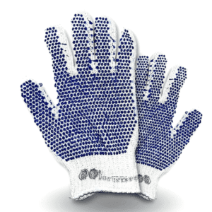 Guante Moteado *FERR - Alg. Bco -Mota Azul -T- 8