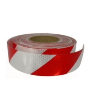 Cinta Reflectiva Vehic. Roja/Blanca 7.5 cm x 20 mtrs.