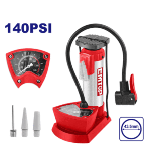 INFLADOR DE PIE Aluminio140Psi C/Man.3 Picos EMTOP // ET-EPP2510