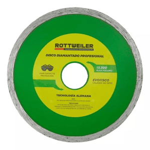 Disco Diamantado Continuo Liso 9" Rottweiler