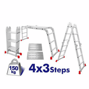 Escalera Aluminio uso Int. 4x3 c/andamio 150kg *EMTOP// ET-ELAD4431