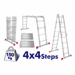 Escalera Aluminio uso Int. 4x4 c/andamio 150kg *EMTOP// ET-ELAD4441