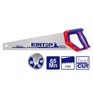 Serrucho carpintero IND. 450mm 7TPI tr *EMTOP// ET-EHAS4502