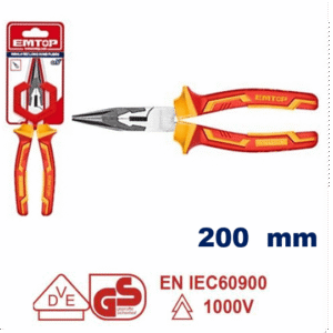 Alicate 1000V. Pinza Media Caña 200- IND. *EMTOP// ET-EPLRL0831
