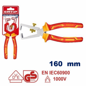 Alicate 1000V. Pelacable frontal reg. 160 *EMTOP// ET-EPLRW0631