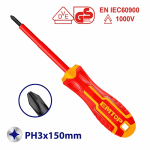 Destornillador 1000V IND. PH 3x150mm *EMTOP// ET-ESDRJPH3150