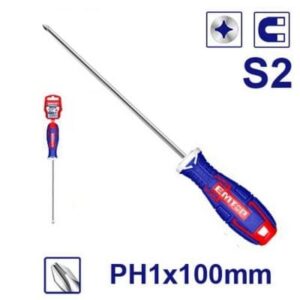 Destornillador Phillips Imantado S2 PH1x100 *EMTOP// ET-ESDRPH1402