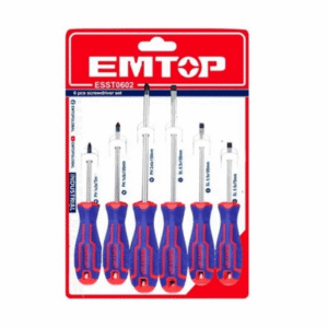 Destornillador -Set de 6 pzs Cr-v *EMTOP// ET-ESST0602