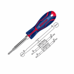 Destornillador 6 en 1 Cr-v diam.1/4-5/16 PL *EMTOP// ET-ESDRH0602