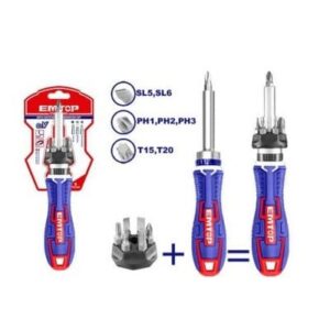Destornillador c/criquet 8pz *EMTOP// ET-ESDRH0802