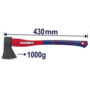 HACHA Mango Fibra 1000grs cabo 430mm *EMTOP// ET-EHAMAX1000