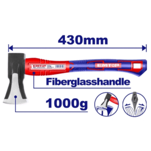 HACHA Mango Fibra de partir 1000grs cabo 430mm *EMTOP// ET-EHAMAF0101