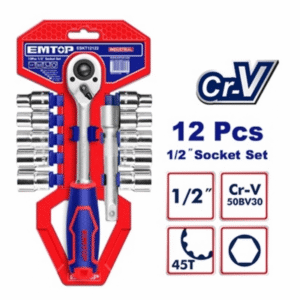 TUBO Jgo. de 12 Pz 1/2" Cr-v *EMTOP// ET-ESKT12122