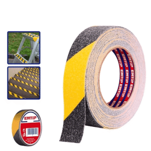 Cinta antideslizante Amar/Negro 25mm x 5 mt -EMTOP//EMVA3535