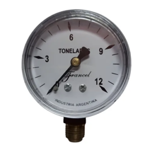 MANOMETRO 63 mm. 0-30 BAR rosca 1/4 inf. bsp