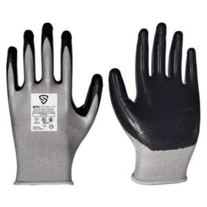 Guante Nitrilo-Negro en Palma S/Cost. Alg. GrisT10 *