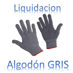 Guante Moteado - Alg. Gris -Mota Negra -T- 8