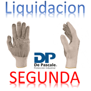 Guante Moteado *ECO/SEGUNDA - Alg. Bco -Mota Gris/Negra -T- 8