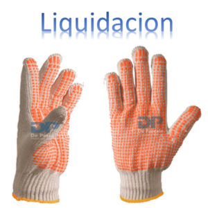 Guante Moteado *Prem. Alg. Blanco -Mota Naranja T-10