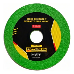 Disco Corte y Desbaste para VIDRIO 115 mm. "ROTWEILER"