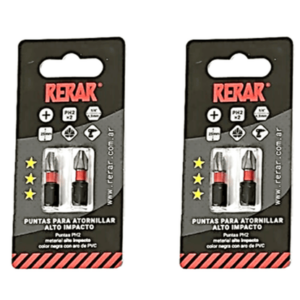 Punta Magnetica alto impacto *Rerar x 2 Pzs -PH2 x 25mm