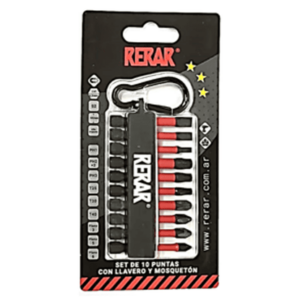 Punta Magnetica alto impacto *Rerar Mosqueton x 10 Pzs -SURTIDAS x 50mm