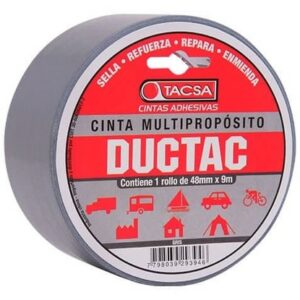 CINTA DUCT TAPE 48 mm. x 9 Mtrs. Tacsa Gris