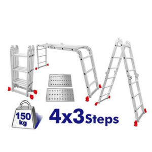 Escalera Aluminio uso Int. 4x3 c/andamio 150kg *EMTOP// ET-ELAD4431