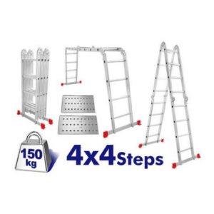 Escalera Aluminio uso Int. 4x4 c/andamio 150kg *EMTOP// ET-ELAD4441