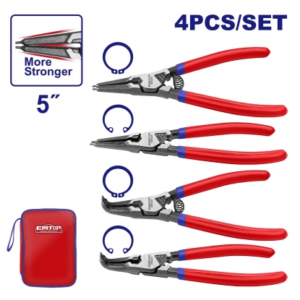 PINZA SEEGER Set de 4 125mm en cartuchera m *EMTOP// ET-EPLSC5411