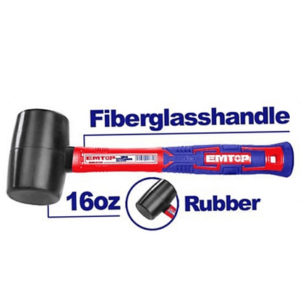 MAZA de goma 450gr cabo de fibra y TPR *EMTOP// ET-EHAMRH1601