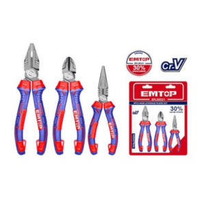 Alicate Set de pinzas y alicate 3 pzs Cr-v *EMTOP// ET-EPLS0321