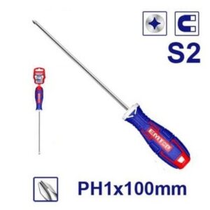 Destornillador Phillips Imantado S2 PH1x100 *EMTOP// ET-ESDRPH1402