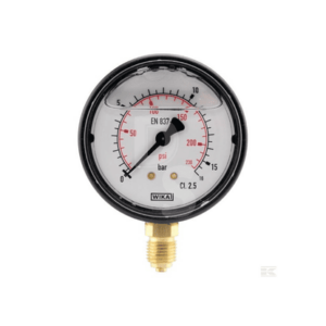 MANOMETRO 63 mm 1 BAR/PSI Con Glicerina 1/4 NPT