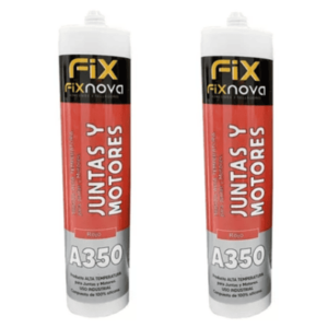 SILICONA Alta Temp. FIXNOVA Rojo 280 cc. Cartucho A-350 Alta Perfomance