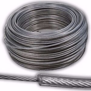 CABLE de ACERO FORRADO PVC -Tensil  - 4          mm.  x 100 mt.