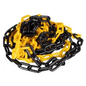 CADENA PLASTICA Amar/Negra 6 mm. x 25 mtr.