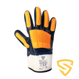 Guante Nitrilo Antishock/Anticorte "SPI " Medio Completo Azul P/Lona C/TPR