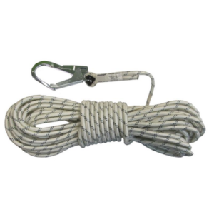 LINEA DE VIDA EN CUERDA 13MM X 10M. CON MOSQUETON 55MM EN EXTREMO