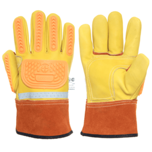 Guante Vaqueta Cadenero Antishock P/Largo T-10