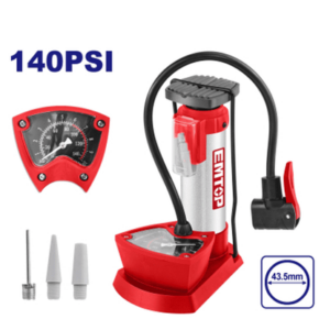 INFLADOR DE PIE Aluminio140Psi C/Man.3 Picos EMTOP // ET-EPP2510