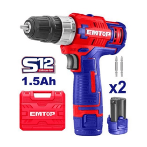 Atornillador inalambrico 10 mm 45NM -12 Voltios *EMTOP//ET-ECDL12622-4