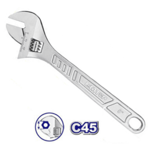 LLAVE AJUSTABLE Cromada 8" *EMTOP// ET-EAWH130822